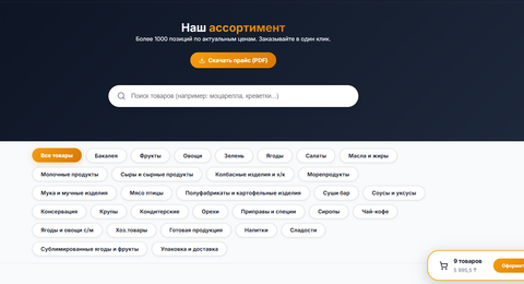 B2B-платформа для быстрой доставки продуктов
