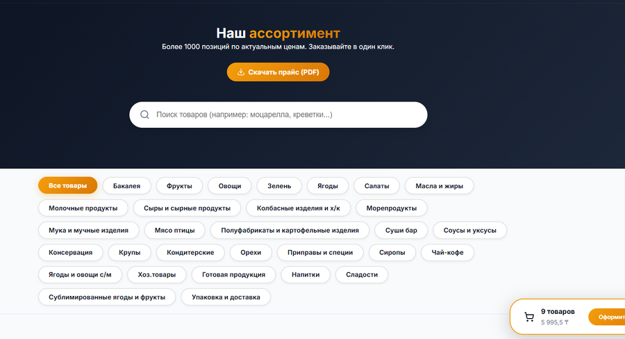 B2B-платформа для быстрой доставки продуктов