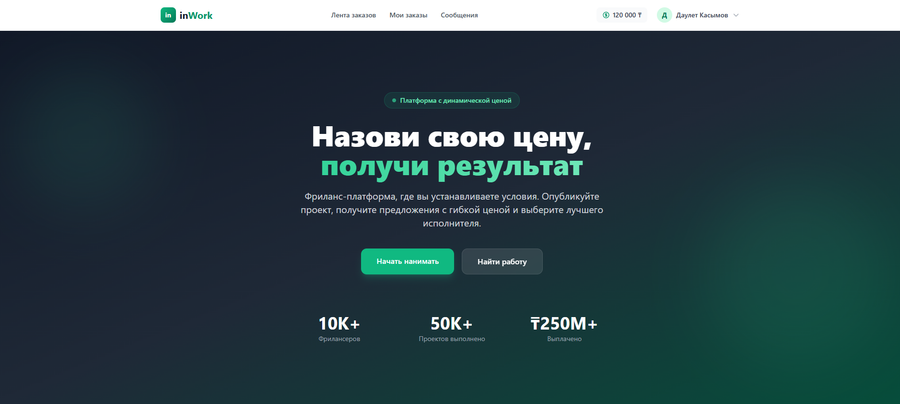 InWork — платформа заданий и исполнителей