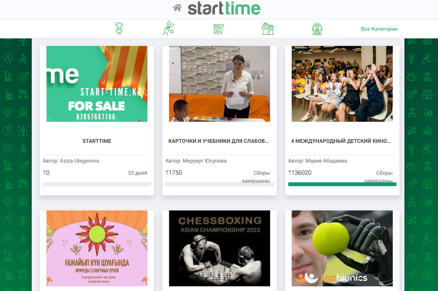 Платформа сбора средств для startup проектов