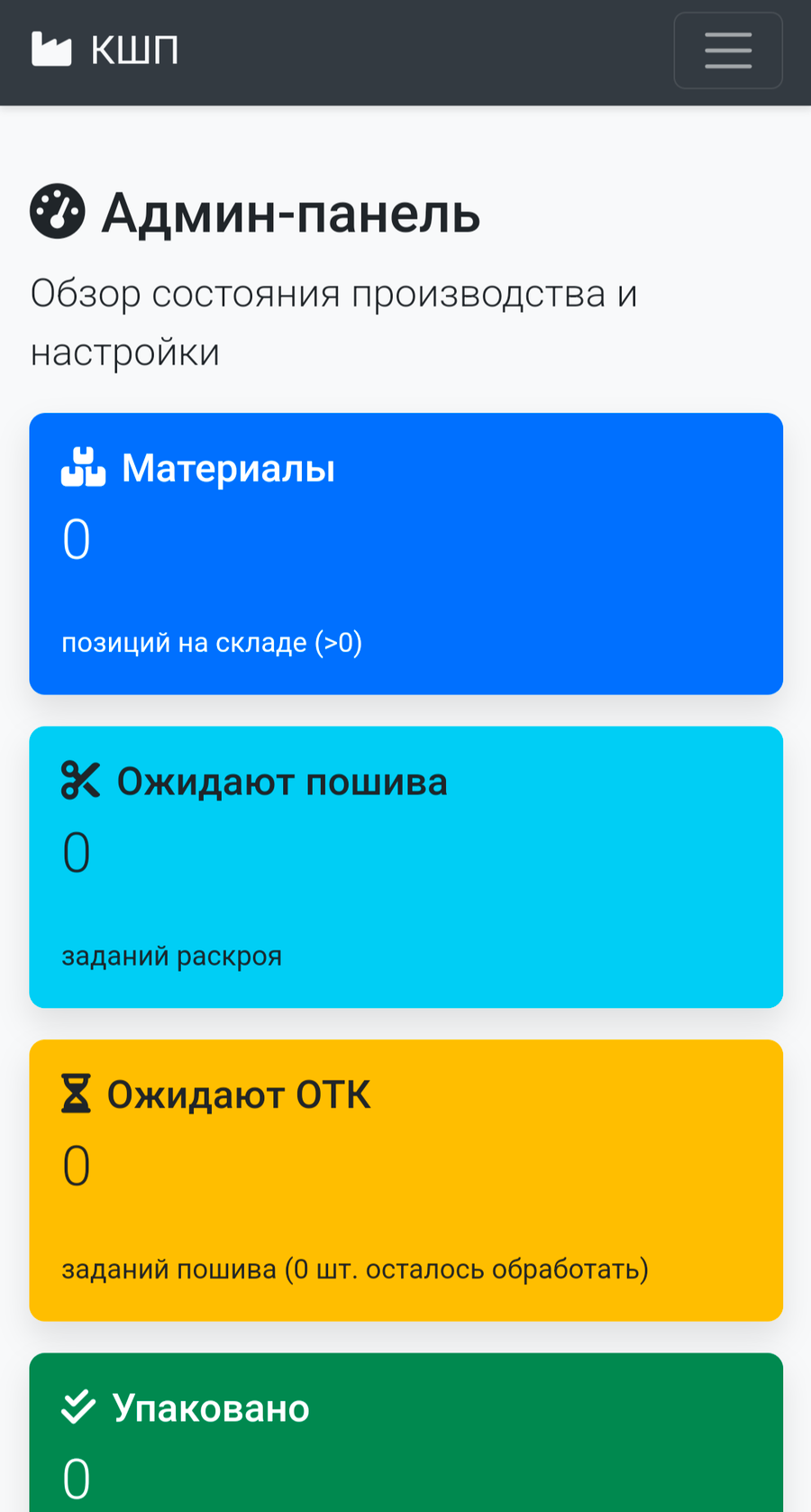 Программа для автоматизации швейных цехов